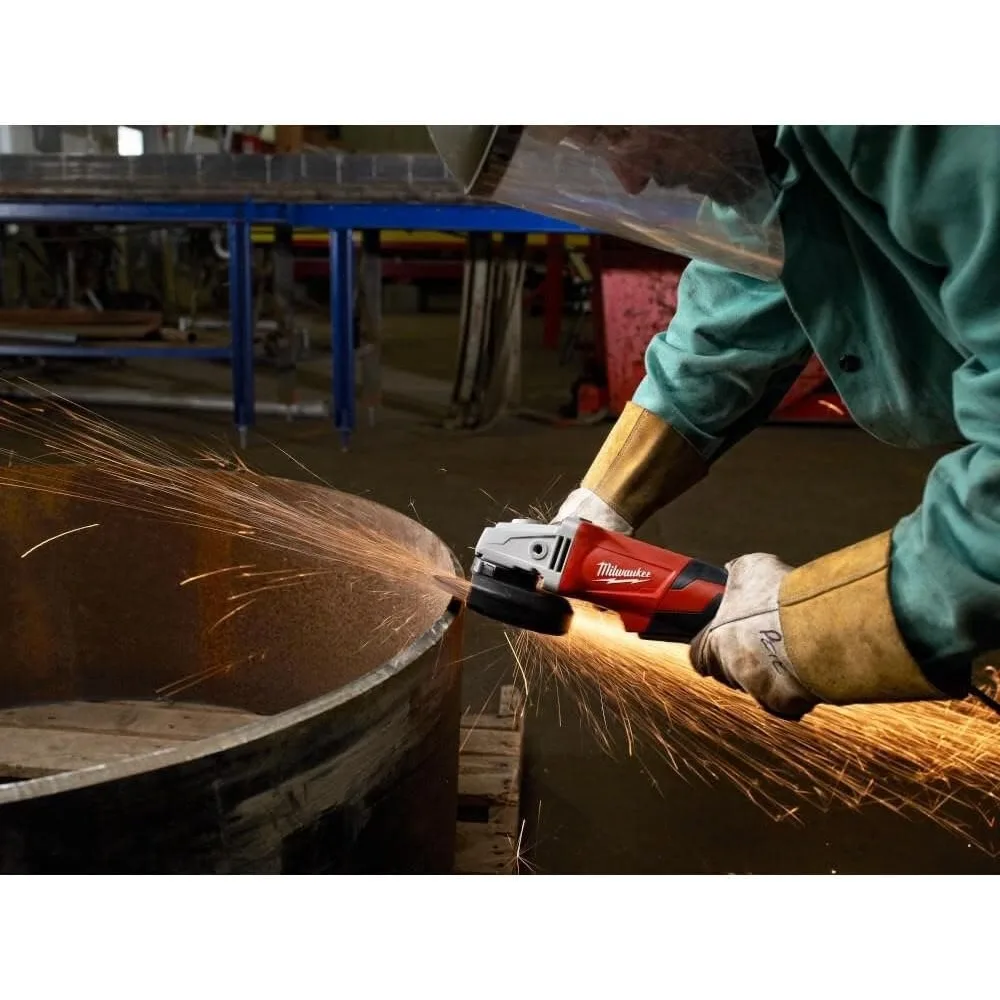 5-Inch 13-Amp Small Angle Grinder with Paddle Switch and Premium TPT Cart for Heavy-Duty Applications