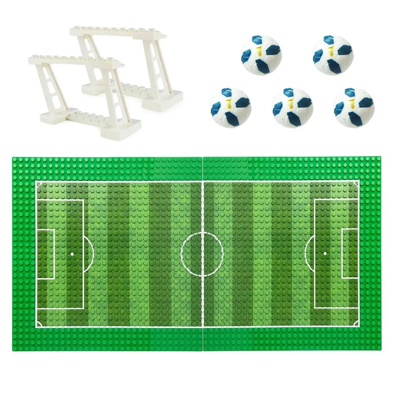 축구장 축구장 액션 피규어 교육용 10x10 인치 베이스 플레이트 빌딩 블록 Brickset 장난감 선물