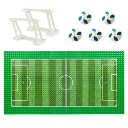 Football Court Soccer Field Action Figure Educational 10x10 inch Baseplate Building Block Brickset Toy Gift
