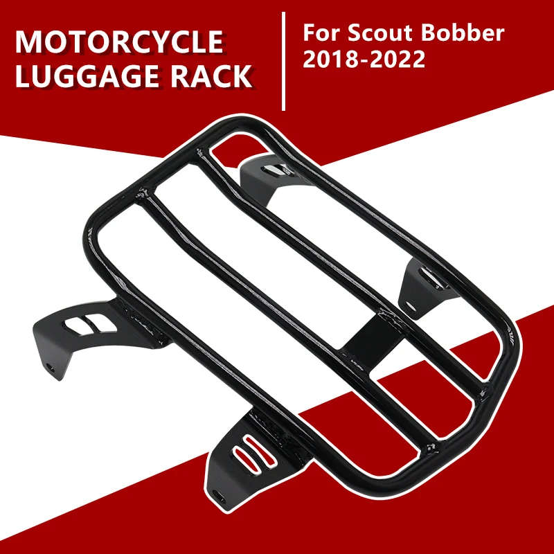 Motorrad-Solositz-Gepäckträger mit Fahrer-Rückenlehne und Sissy Bar für Indian Scout Rogue Sixty Bobber Twenty ABS 2018-2023