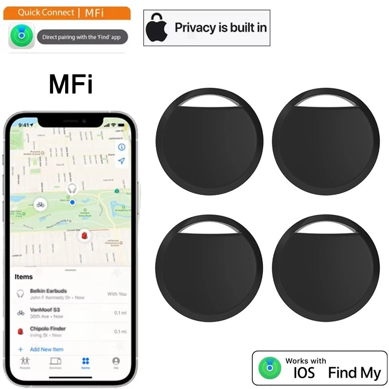 

Мини-умная система GPS-трекера для iPhone Find My App, умный Bluetooth-локатор, сумка для поиска детей, ошейник для домашних животных с трекером