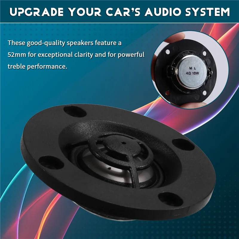T24C 2 Inch Auto Tweeter Luidsprekerset 52 Mm 4OHM 20 W Hoge Prestaties Auto Audio Modificatie