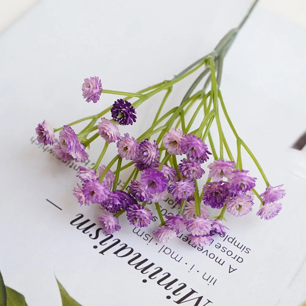 3PCS Plastic Babies Breath Fake Flower Photo Props Floral Bouquets DIY Accessories Artificial Flowers Flower Arrangement