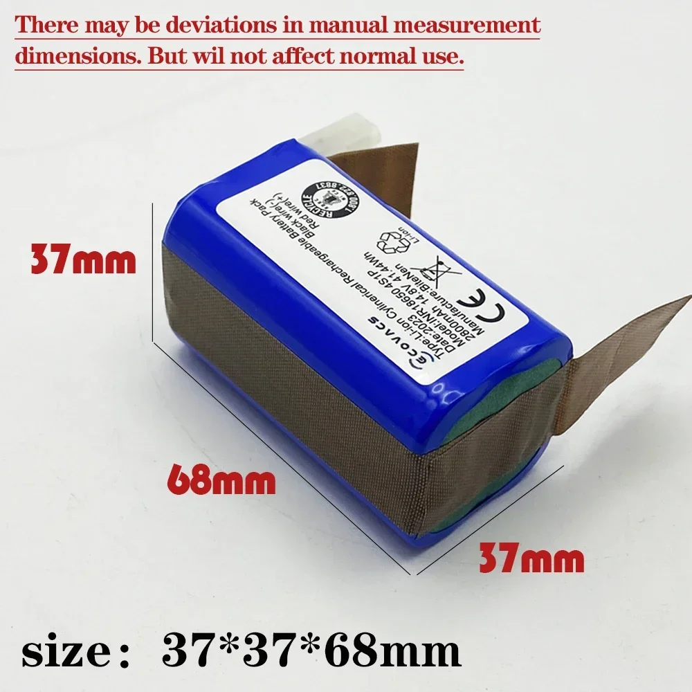 14.8V 2600mah Rechargeable Lithium Battery For ILIFE A4s A6 V7s Plus A9s W400 Robot Vacuum Cleaner INR18650 M26-4S1P Batteries