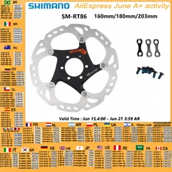 SHIMANO DEORE SM-RT86 Disc Brake Rotors 160mm 180mm 203mm MTB 6 Bolt Type Disc Brake Rotors Cycling Parts 1PCS