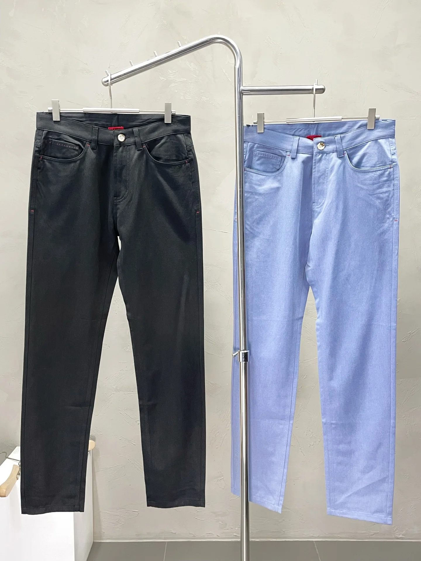 

OECHSLI Pants Thick Cotton Men 2025 autumn winter new fashion Embroidery middle-waisted high quality Big size 30-40 Pants