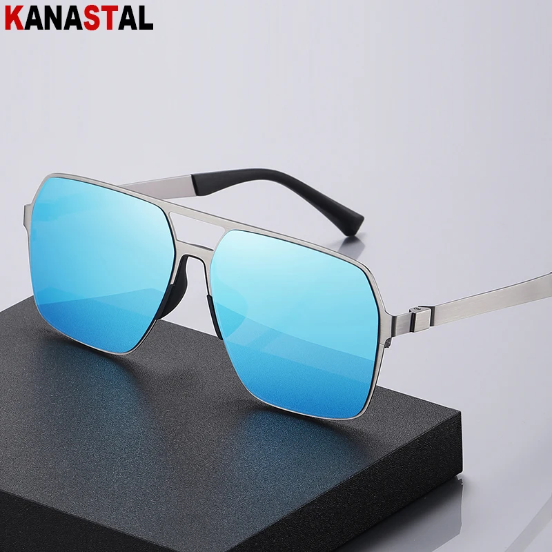 Men's Polarized Sunglasses UV400 Classic Colorful Sun Glasses Metal Eyeglasses Frame Driving Travel Cycling Women Visor Eyewear