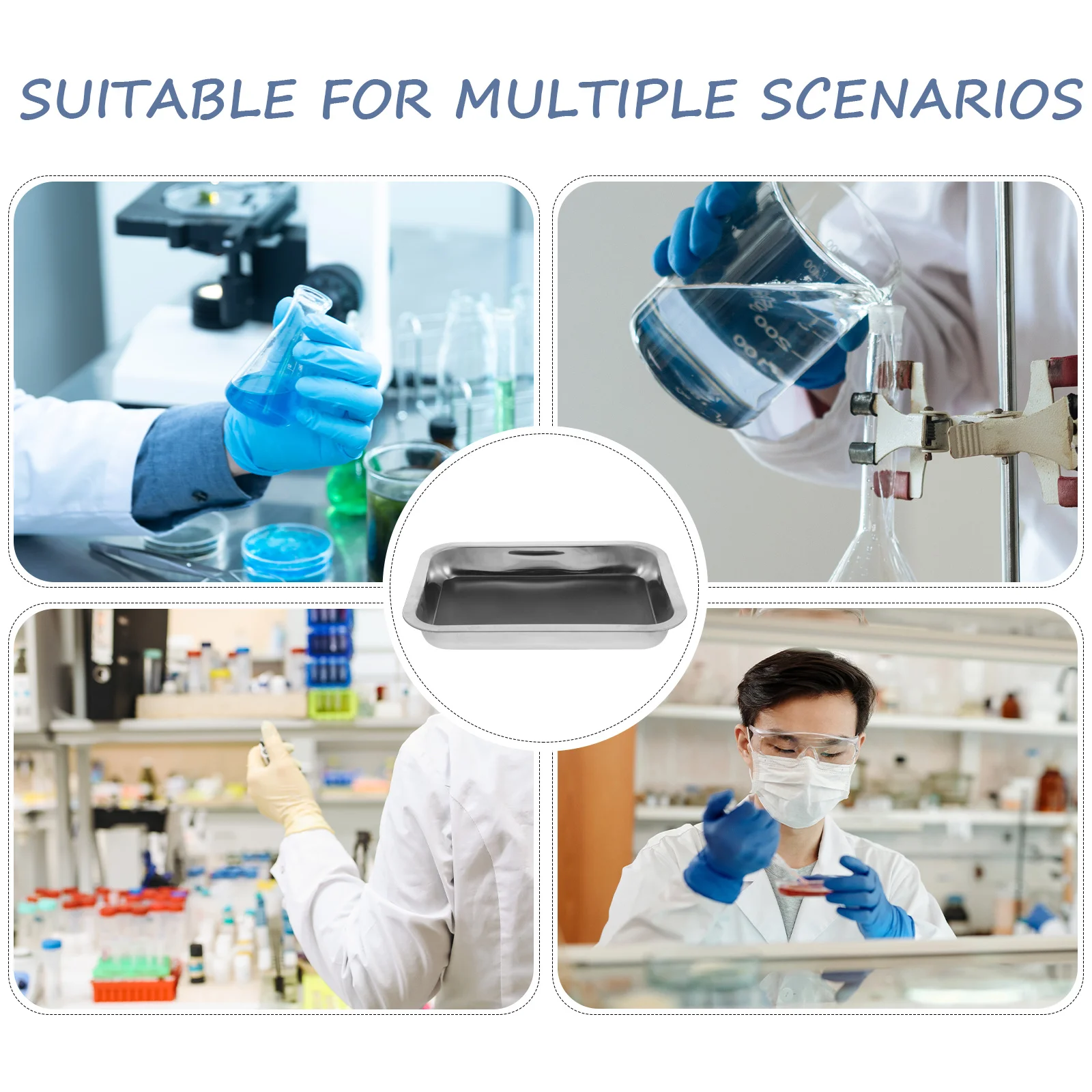 Лоток для разбрасывания из нержавеющей стали, лабораторная сковорода для разбрасывания, восковая сковорода, классный лоток 26x19x4 см, инструменты для биологических научных экспериментов