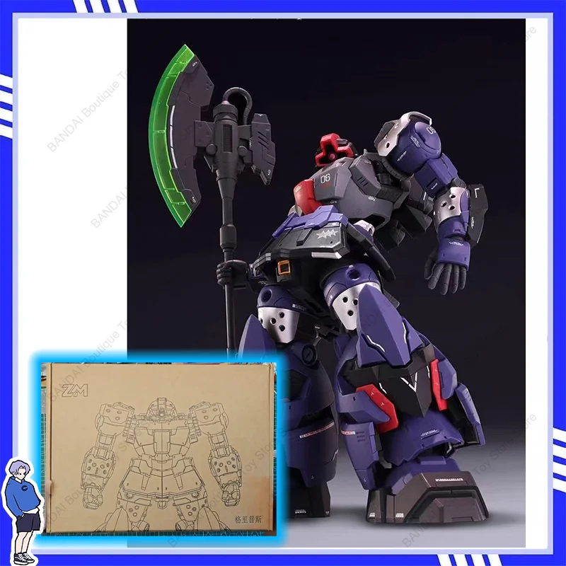 

ZM Model Grips MG Dom Assembly Model Kit 17cm MS-09R Action Figure Black Tri-Stars with 3 Haed Anime Figures Gift Collectors Toy