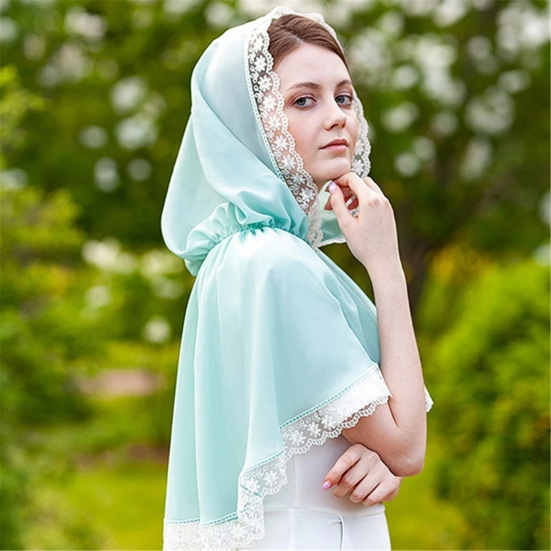 Victorian Lace Shawl with Lace for Women Short Cape Hooded Shawl for Summer Wedding Shawls and Wrap for Bride