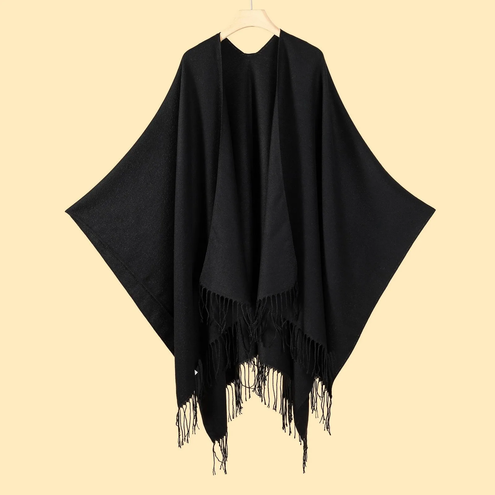 

Street Style Women's Scarf Autumn Winter Versatile Air Conditioned Room Warmth Two Use Tassel Shawl Yang Jing Brand