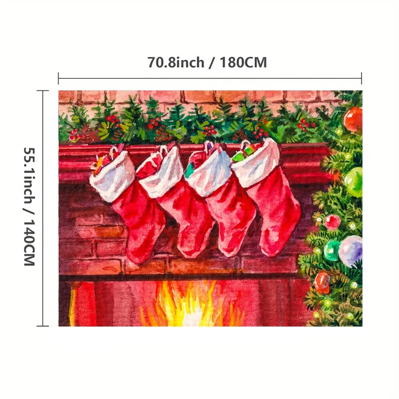 Christmas Table Decoration Tablecloth Christmas Truck Kitchen Restaurant Tablecloth Home Decoration Atmosphere Accessories