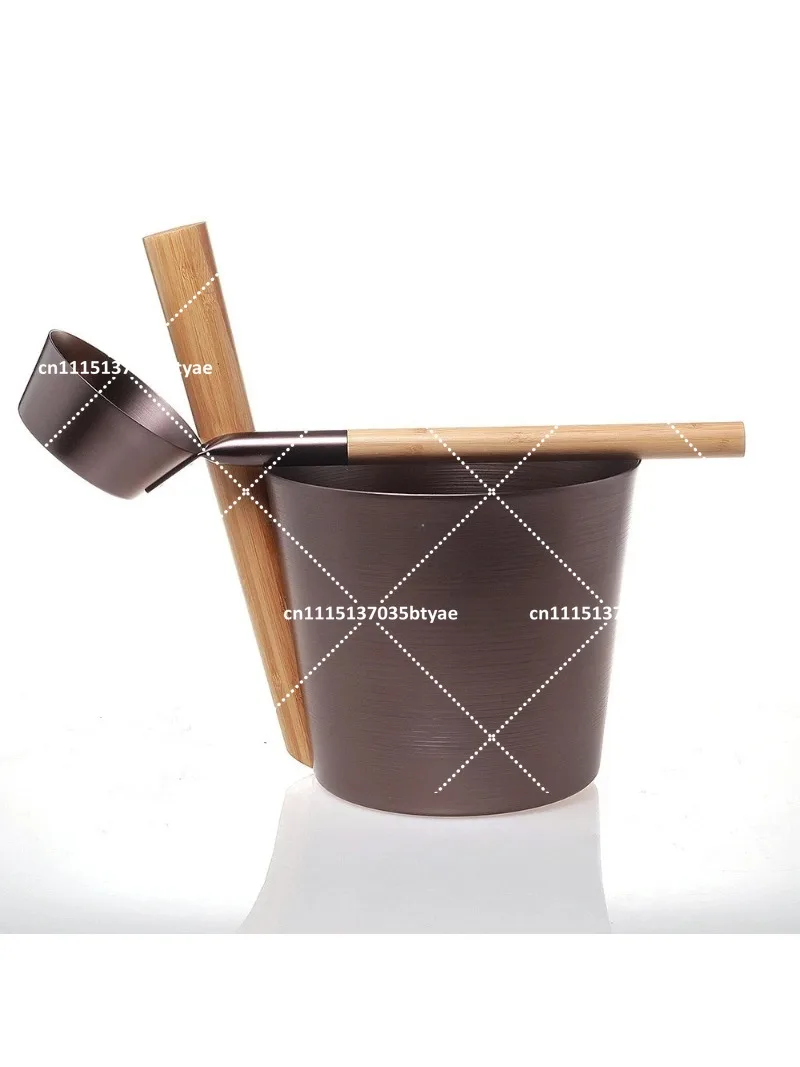 Anodizing  5L  Sauna Bucket and Ladles Sauna Room  High Quality Sauna Accessories