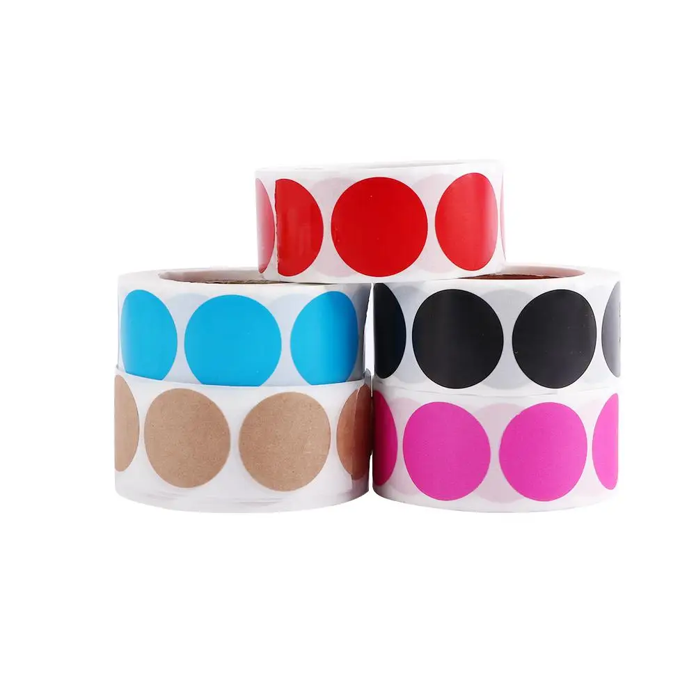 /Roll Office School Supplies Green Round 1 Inch Chroma Label Stickers Dot Labels Stickers Color Labels Stickers Mark stickers
