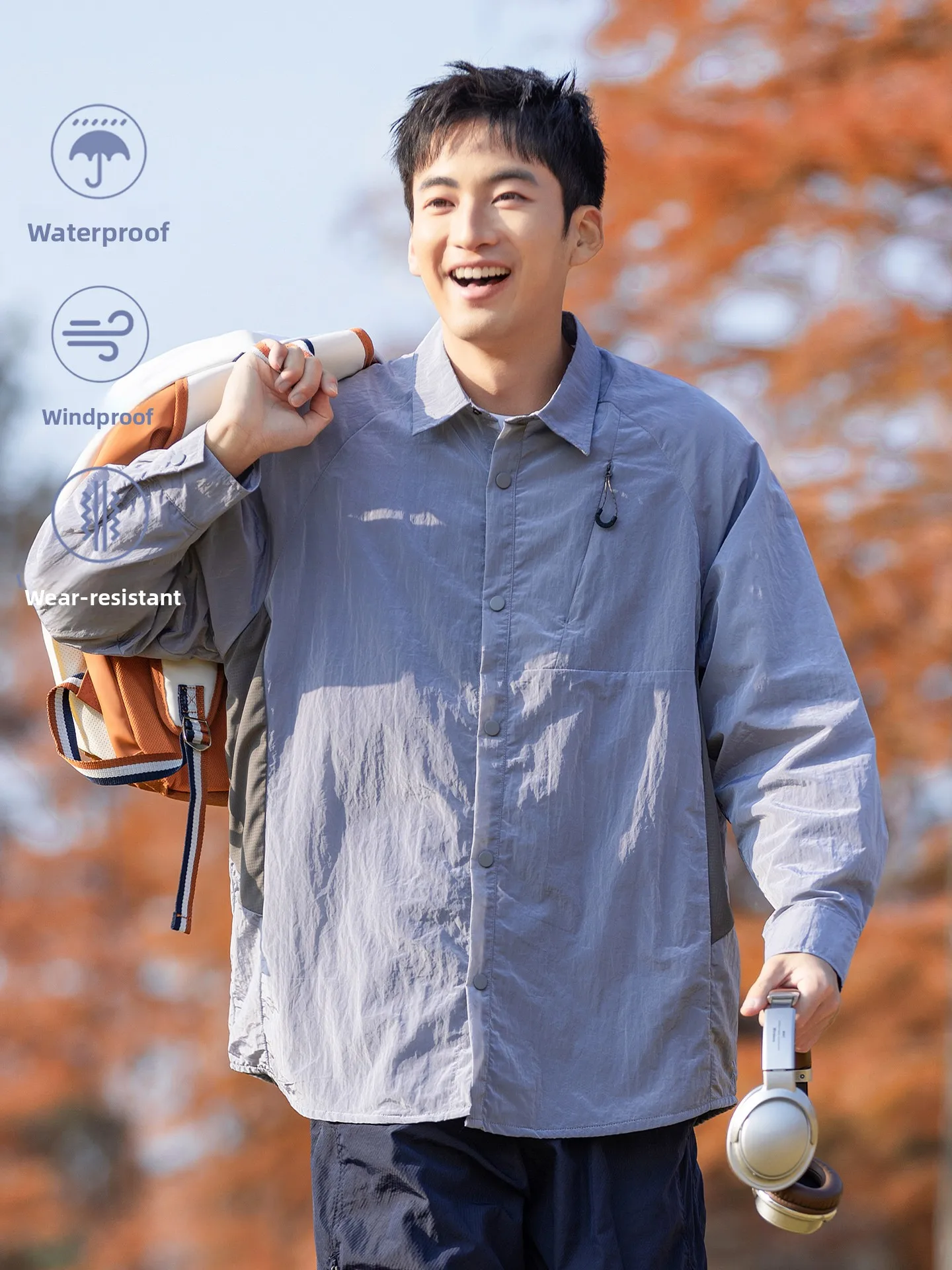 

Outdoor Men's Women's Long Sve Casual irt Breathable Waterproof Windproof Wear Resistant Spring Seasonal Functional Sle