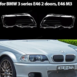 Car Transparent Housing Front Headlight Lens Shell Cover Glass For BMW E46 Coupe Convertible 1999-2003 pre-facelift M3 2000-2006