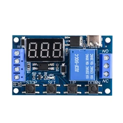 Timer Relay Time Delay Relay DC 6-30V Delay Controller Board Trigger Delay Switching Relay Module with LCD Display