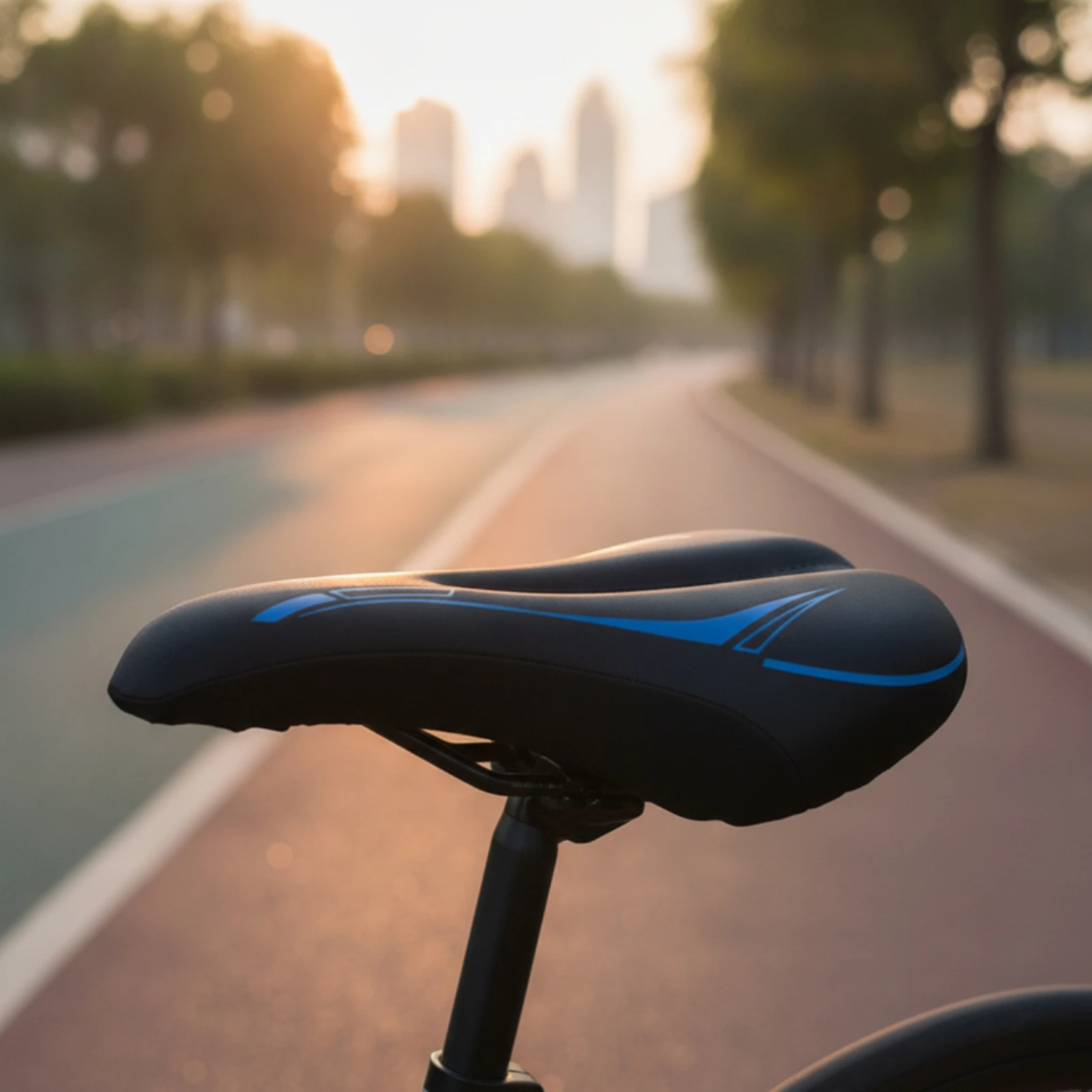 Bike Seat Cover with Gel Pressure-Relieving Cycle Saddle Cover Bike Seat Cushion with Drawstring Breathable Comfortable view 4