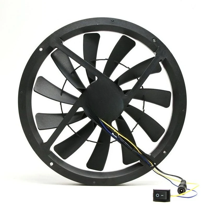 12V positive and reverse 25CM large size silent car SUV RV self-driving tour, power saving, exhaust air cooling fan