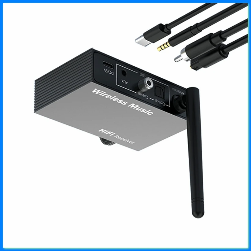 Optical Fiber Coaxial Bluetooth 5.3 Audio Receiver Old-Fashioned Speaker Amplifier Microphone Karaoke USB Player-A19I