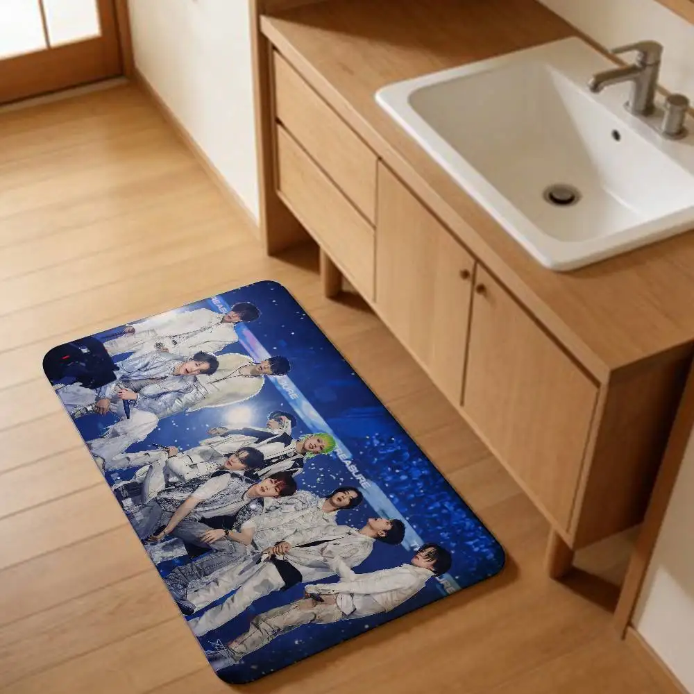 Kpop Group T-Treasure Entrance Door Mat Nordic Style Bedroom Living Room Doormat Home Balcony Anti-Slip Modern Home Decor