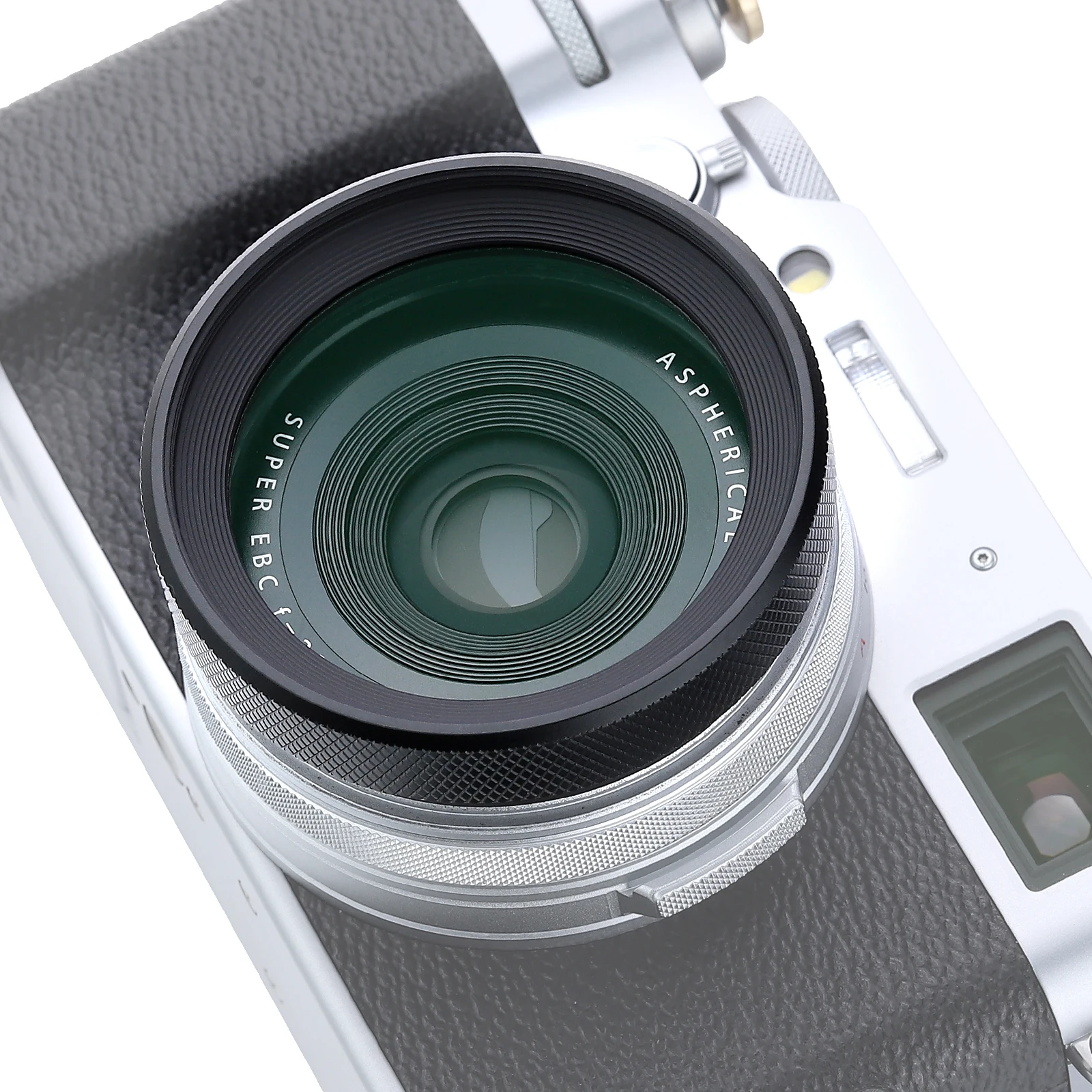 Haoge Metal Lens Hood with MC UV Protection Multicoated Ultraviolet Lens Filter for Fujifilm Fuji X100VI X100V Camera Black