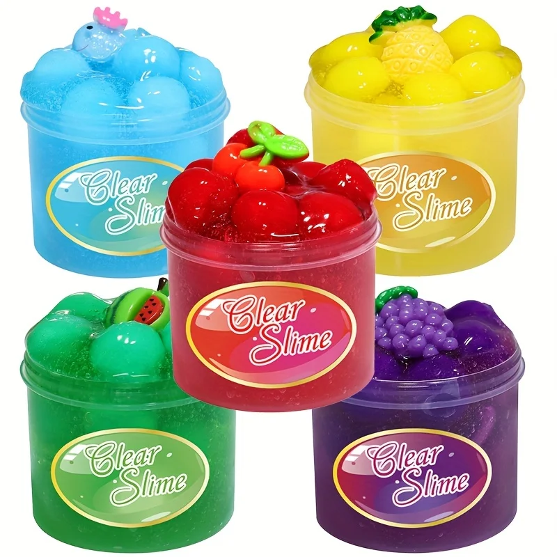 

70ML Butter Slime Set Marshmallow Fruit Slime Super Soft Stretchy And Non-sticky Clay Light Plasticine Putty Playdough gift Toys