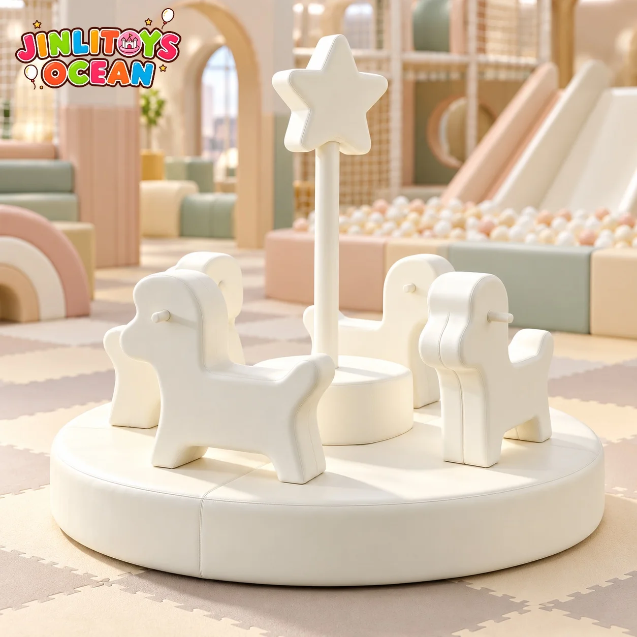 Indoor Playground Equipment for Kids Commercial Trampoline Park Toddler Zone Ball Pit Slide Supplier