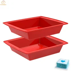 8 x 8 Inch Silicone Square Cake Pans Deep Silicone Baking Mold Angel Food Cheesecake Baking Dish Brownie Pan Bpa Free       0142