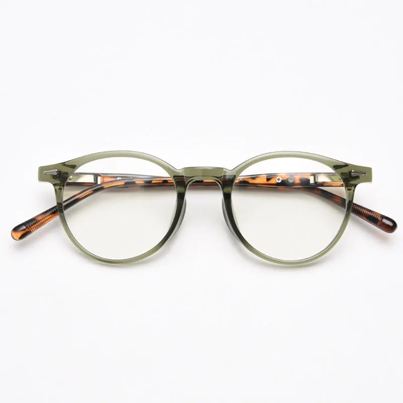 Mimiyou TR90 Nieten-Rundbrillengestell für Damen Vintage Anti-Blaulicht Optische Brillen für Herren Brillengestell UV400 Computerbrille – Detail 21