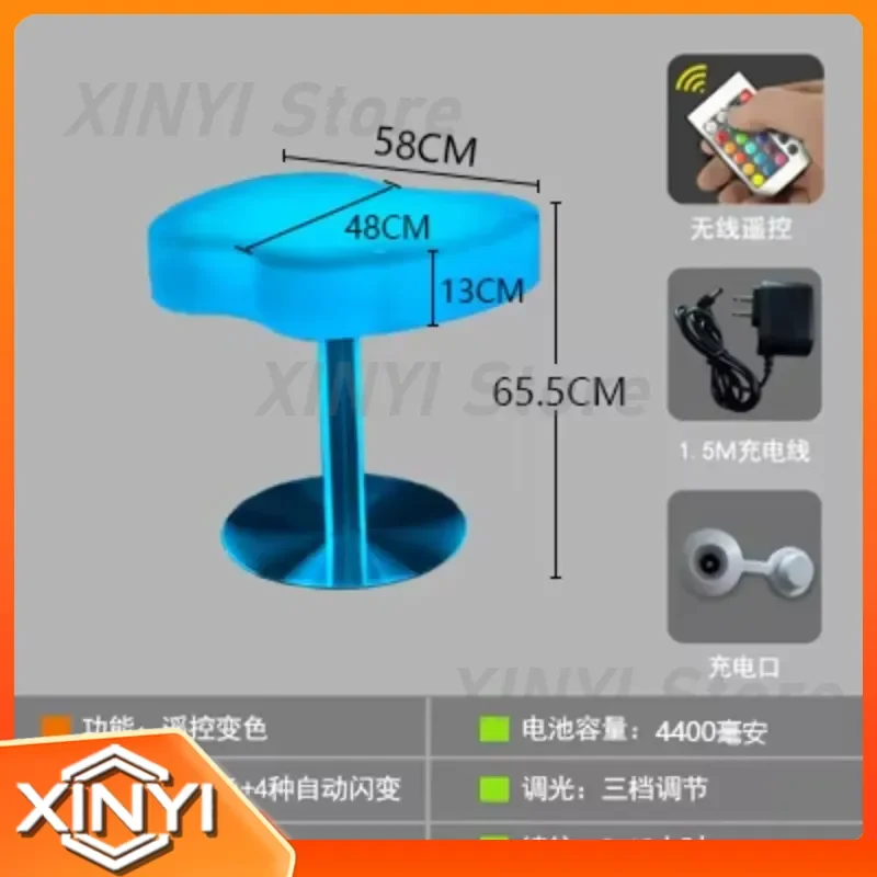 Outdoor Luminous Beach Chair Round Apple Table and Chair Set for KTV Booth Coffee Table Bar Sofa Stool for Outdoor Patio