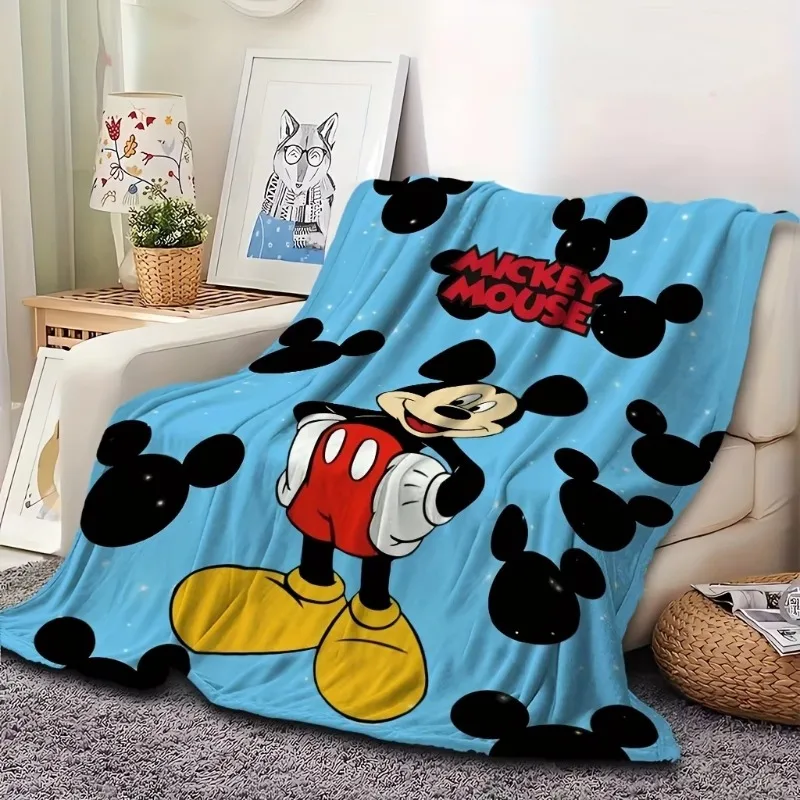 

2026 Trendy Mickey Mouse Cute Blankets Fleece Printed Relax Ultra-Soft Throw Blanket Bedding Outdoor Quilt Warm Bedspreads MOTO