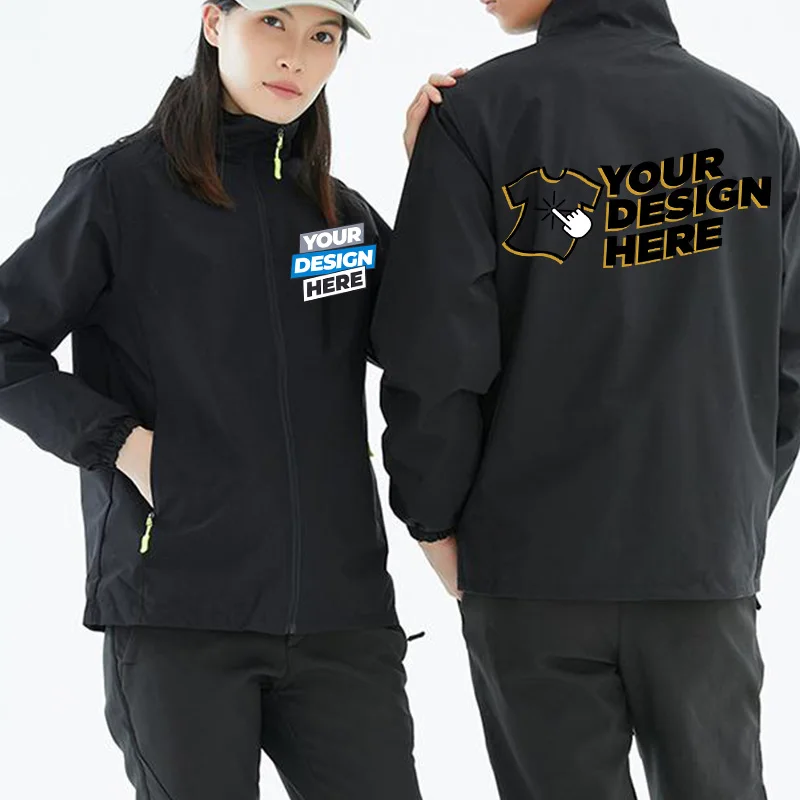 Уличные походные куртки, водонепроницаемая ветровка с капюшоном, пальто, мужские осенние повседневные тонкие тактические куртки для рыбалки, индивидуальный логотип LS-K22
