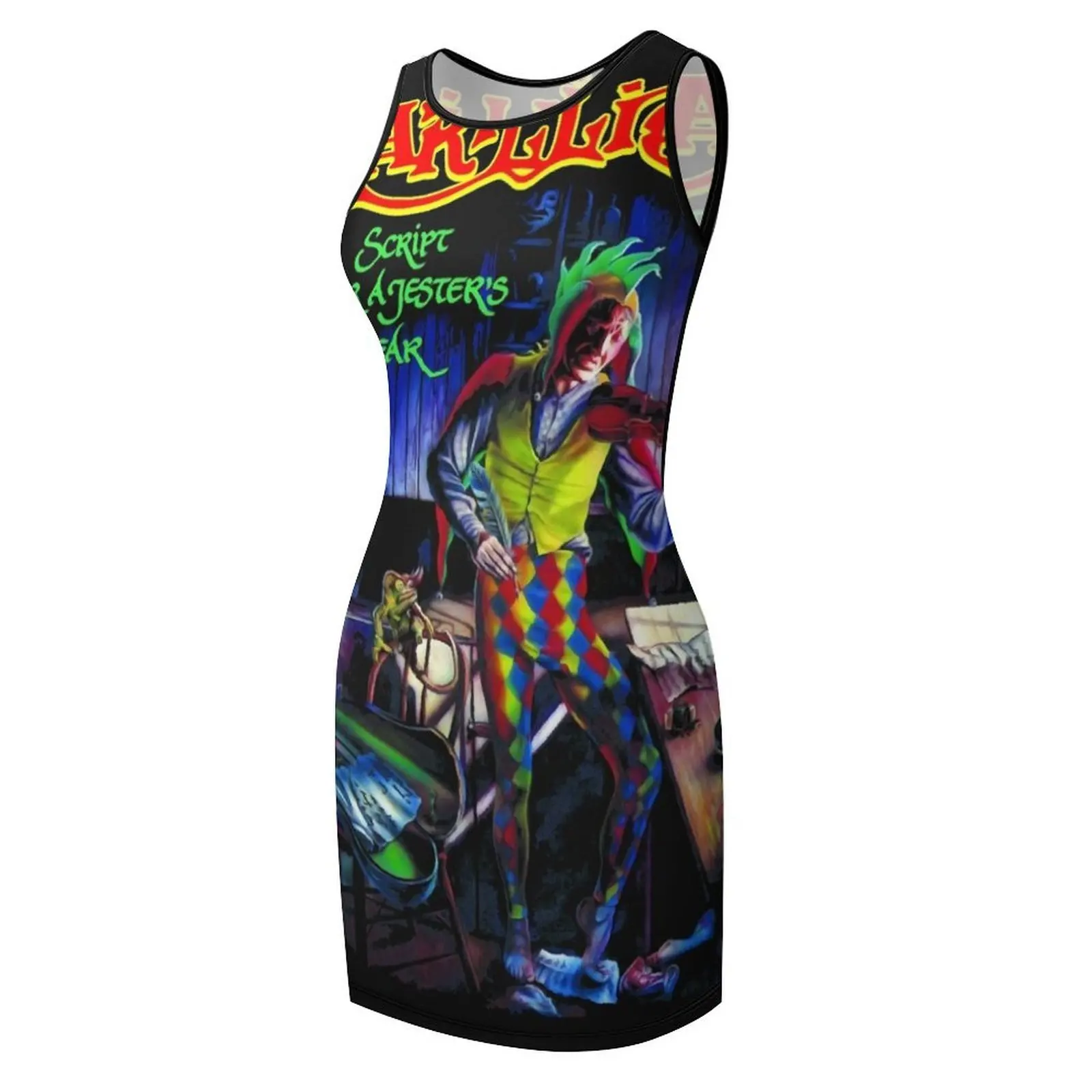 ブリティッシュ ロック MARILLION エッセンシャル Tシャツ ノースリーブ サンドレス エレガント ドレス プラスサイズ 妊婦用ドレス