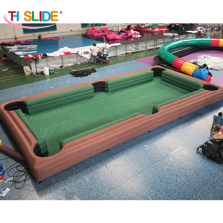 fast air ship to door, inflatable snooker pool,6x4m snooker foot dart field/Outdoor human inflatable billiard table