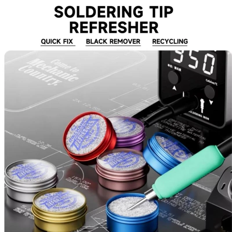 

A5YD Solder Tip Cleaner for Removes Oxidation Soldering Iron Tip Resurrection Pastes Tin for Professional Welding Technician