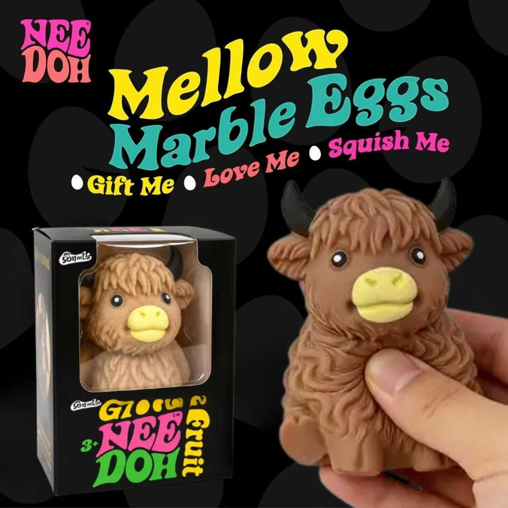 Cute Yak Stress Ball Slow Rising Squeeze Toy Soft Highland Cow Animal Venting Toy Office Stress Relief For Birthday Gift Party