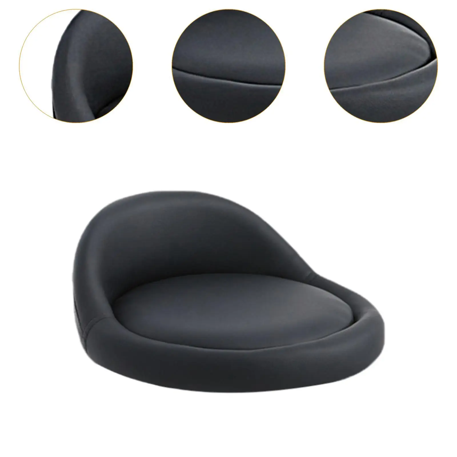 Tabouret rond en cuir PU, fourniture de cuisine, confortable, facile à nettoyer, diamètre 38 cm, accessoire