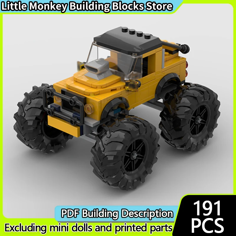 

City Car Model MOC Building Bricks Off-Road Vehicle Monster Truck Modular Technology Children Holiday Gifts Assemble Toys Suit