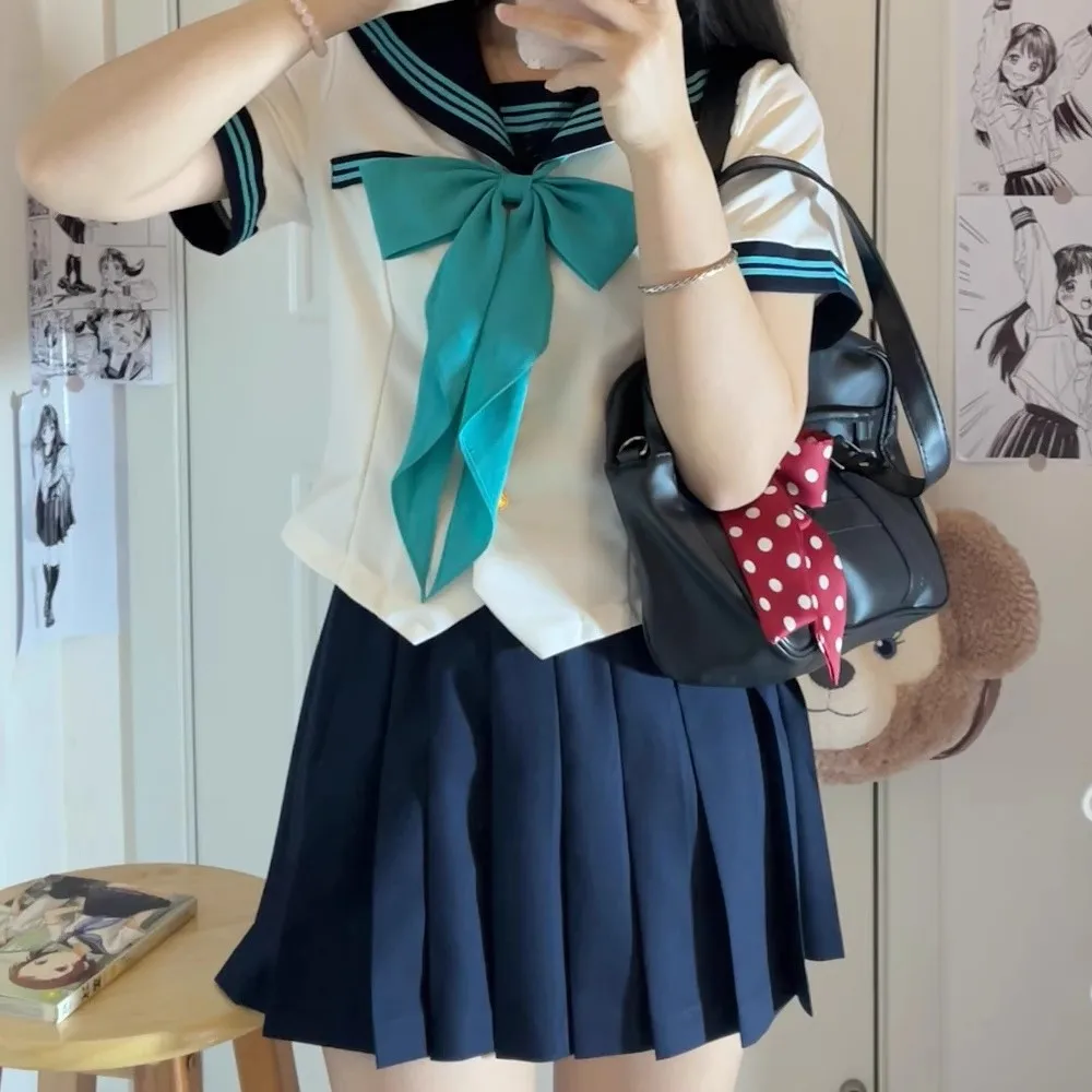 

Kawaii Sailor Outfit Japanese School Uniform Skirt Set Korean Jk Uniform Student Sailor Suit Fuku School Clothes Sexy Seifuku