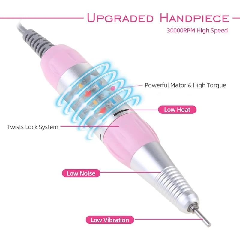 20000RPMElectric Nail Khoan Bút Tay Cầm Tay Làm Móng Tay & Móng Chân Ba Lan Chi Tiết Máy Thay Thế Móng Tay Nghệ Thuật Dụng Cụ