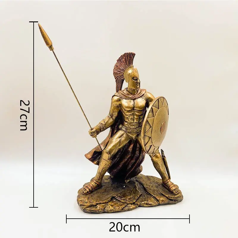 2025 New Nordic Living Room Decor High-End Elegant Spartan Warrior Statue Resin Crafts Wine Cabinet Office Decoration Ornaments