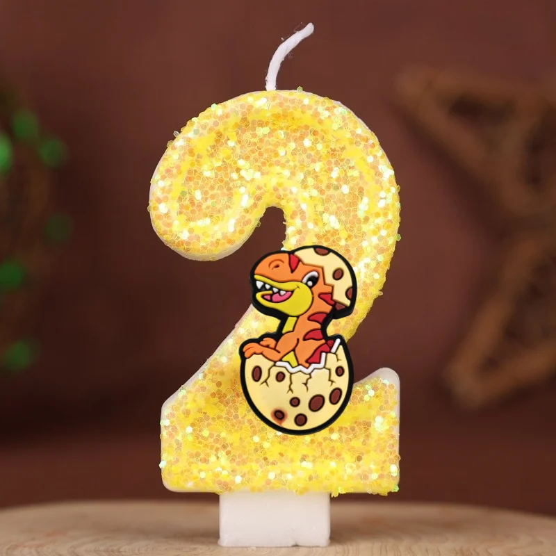 0-9 Zahlen Dinosaurier Thema Party Geburtstag Kerze Alles Gute zum Geburtstag Kuchen Kerze Geburtstag Backen Jahrestag Tier Party Dekoration