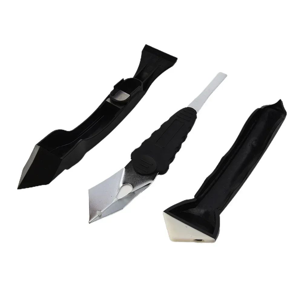 3 ชิ้นชุดประตูซิลิโคนกําจัด Scraper Finishing ชุดทําความสะอาดเครื่องขูด Sealant Caulking เครื่องมือ Spatula Scraper