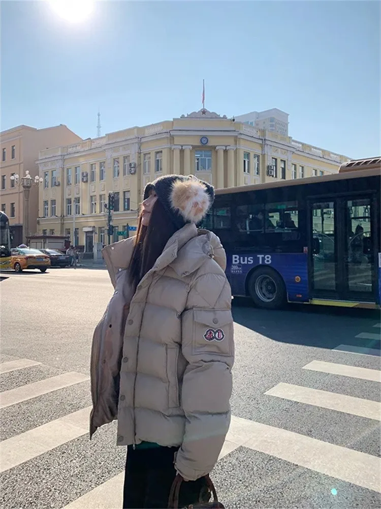 

Korean Sle Faionable Women's Jaet Winter New Commute Chic Top Design Trendy Cotton Clothes Versatile Simple Ele