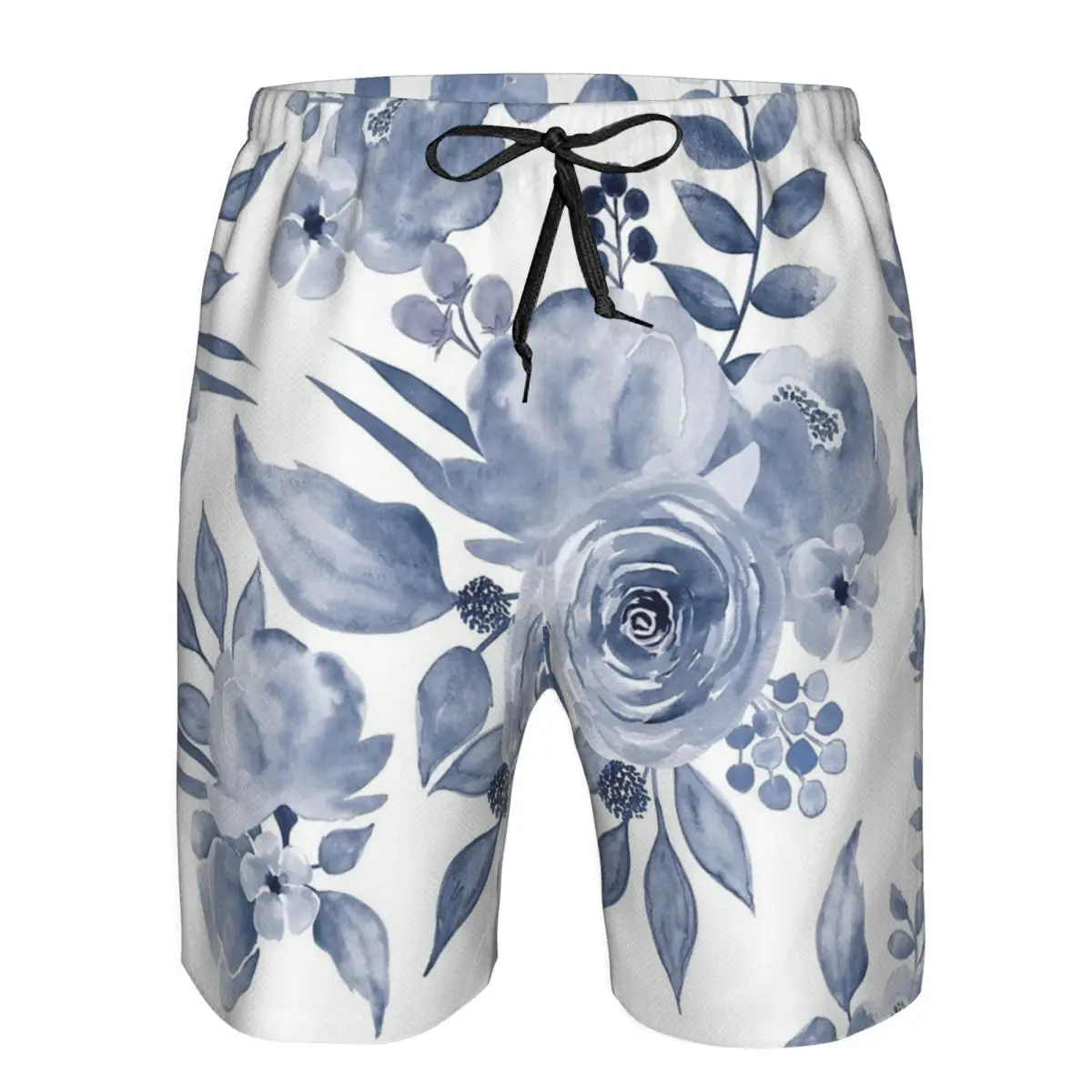 Hamptons Style Floral Design Trunks Beach Board Shorts Casual Quick Dry Swim Summer Men Pants