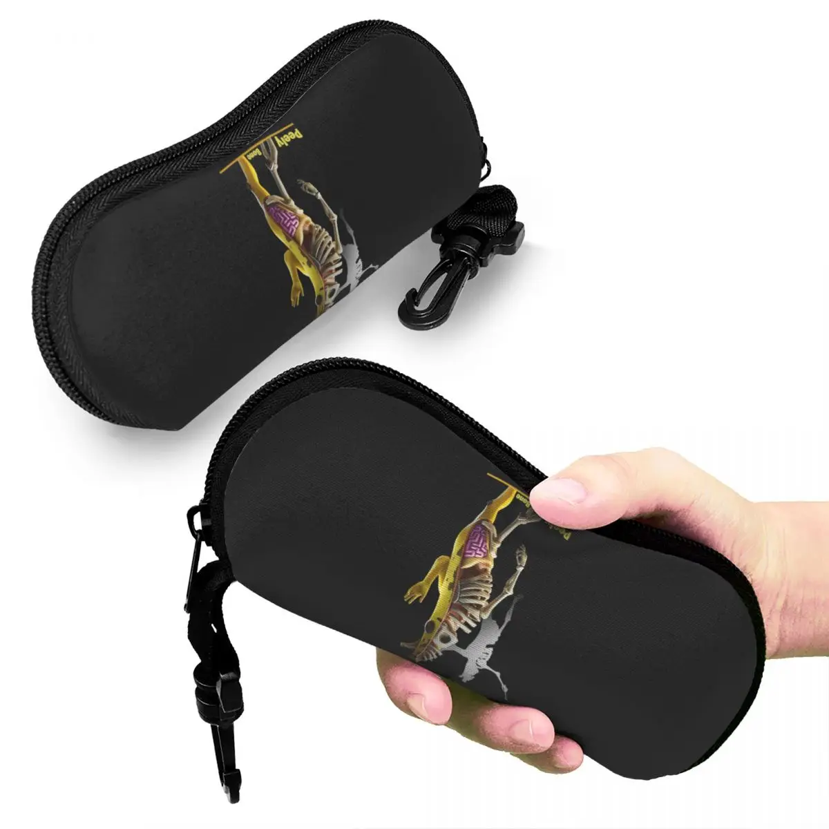 

Peely Bone Shell Glasses Case Protector Sunglasses Box Women Men Soft Eyeglass Bag Pouch