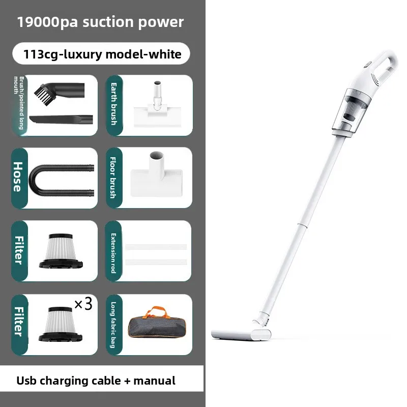 

Portable Handheld Car Vacuum Cleaner Wireless Charging Large Suction Auto Home Dual Use