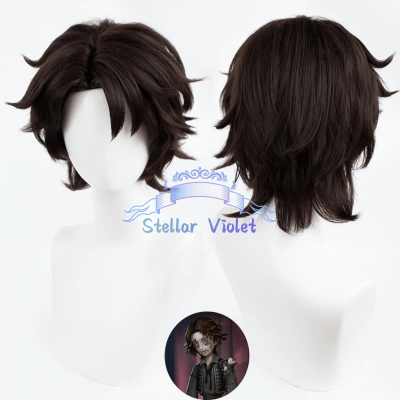 Investigador de fogo cosplay peruca resistente ao calor jogo identidade v explorer incêndio investigador advogado fantoche cosplay perucas sintéticas