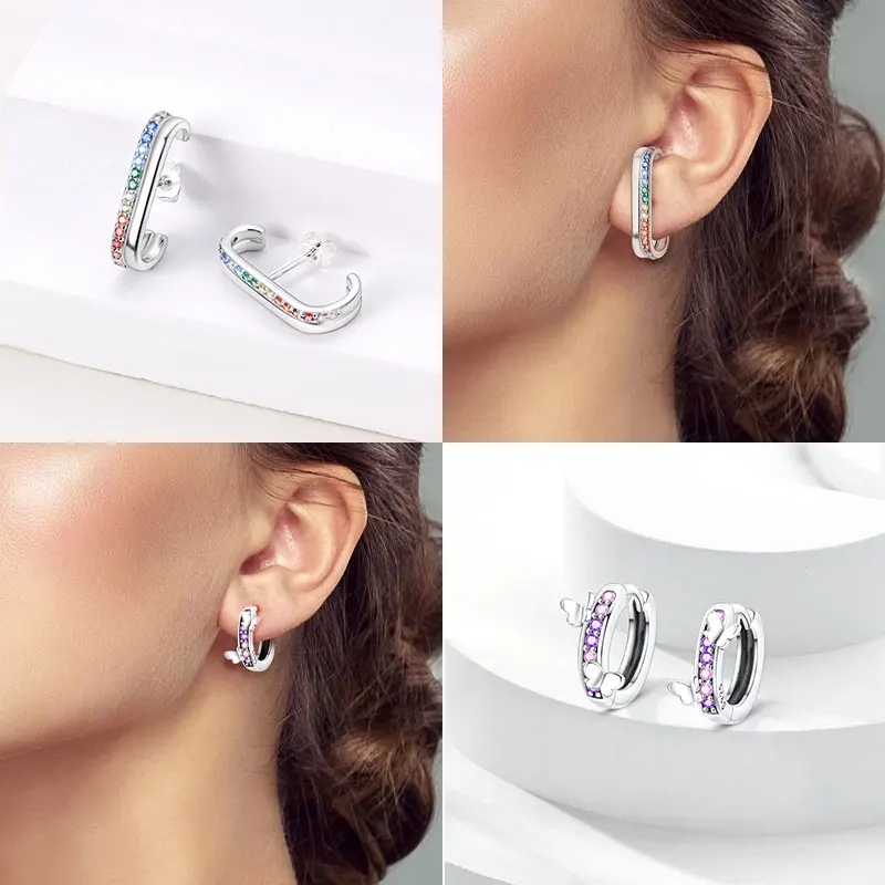 Nueva Tendencia, Pendientes de Abeja para Niña, Bonitos Pendientes de Aro S925 con Abeja Bailarina Amarilla y Negra, Regalo de Cumpleaños, Joyería de Plata